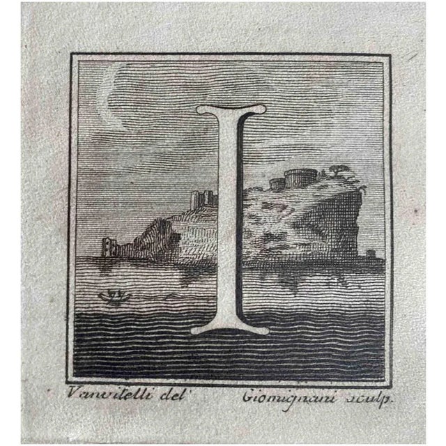 Antiquities of herculaneum - letter of the alphabet i, from the series "antiquities of herculaneum", is an original...