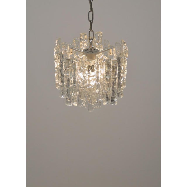1960s Ice Glass Chandelier attributed to Kalmar Franken KG, 1960s For Sale - Image 5 of 9