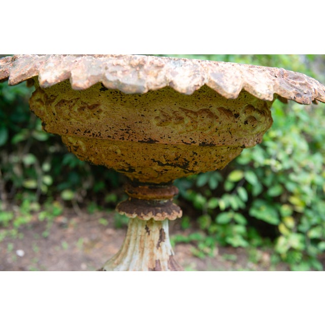 19th Century Cast Iron Urn Planter on Plinth, Late Victorian Style For Sale - Image 9 of 13