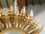 Mid 20th Century Spanish Gilt Metal Crown Chandelier with Leaves and Frosted Glass For Sale - Image 4 of 8