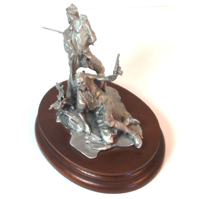 1980s 1980s Blood Brothers Pewter Sculpture by Micheal A. Boyette For Sale - Image 5 of 5