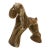 Mid-Century Modern American Swirl Slag Glass Airedale Terrier Sculpture For Sale