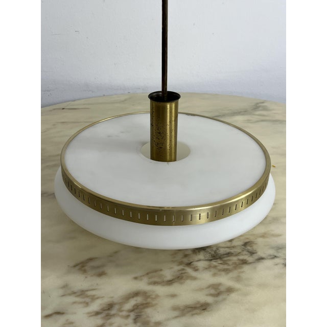 Mid-Century Hanging Light in Opaline Glass from Stilux Milano, 1960s For Sale - Image 6 of 12