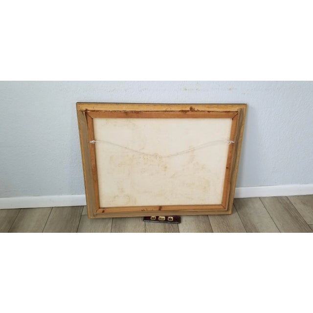 1977 Vintage Mixed Media Texture Still Life Painting, Signed For Sale - Image 9 of 10
