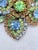 Blue Mid‑Century Hobé © Layered Gilt Filigree and Rhinestone Floral Spray Brooch For Sale - Image 8 of 10