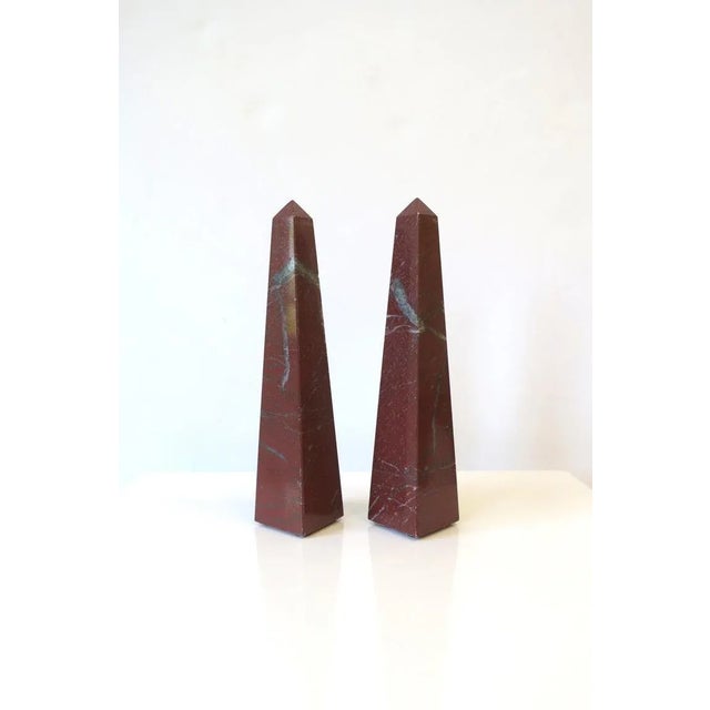 1970s Italian Marble Obelisks, Pair For Sale - Image 5 of 12
