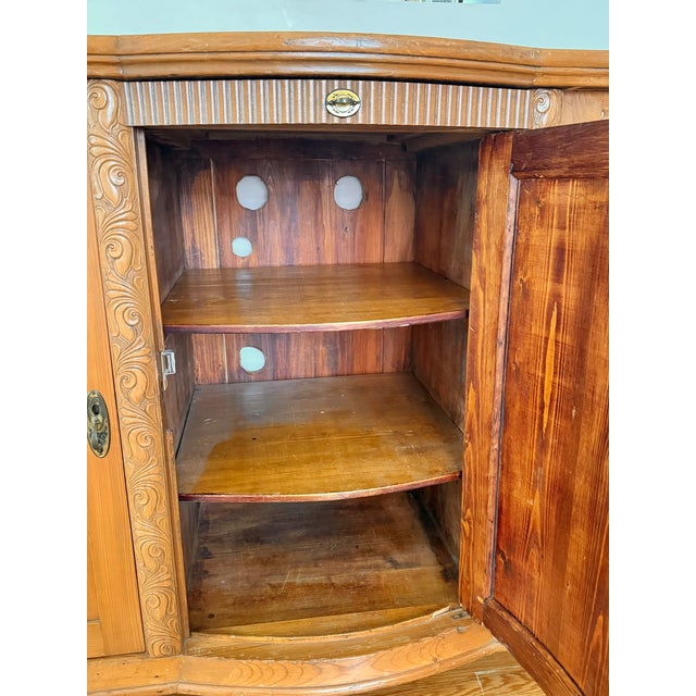 Italian Midcentury Pine Sideboard With Applied Fruit Carvings For Sale - Image 10 of 15