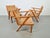 Modernist Brutalist Wooden Armchairs in Rush, 1940s, Set of 3 For Sale - Image 4 of 18
