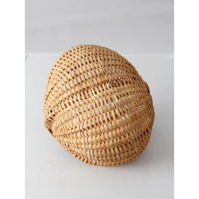 Tan Vintage Harvest Basket For Sale - Image 8 of 13