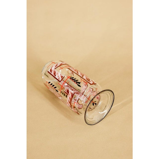 Black Art Deco Glass Vase, 1920s For Sale - Image 8 of 9