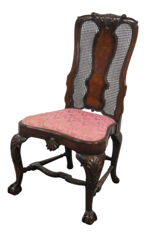 19th Century English Chippendale Carved Mahogany Side Chair