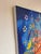 Contemporary Mega City Redux by Robin Hextrum | Oil on Canvas Colorful floral arrangement with abstract background For Sale - Image 3 of 4