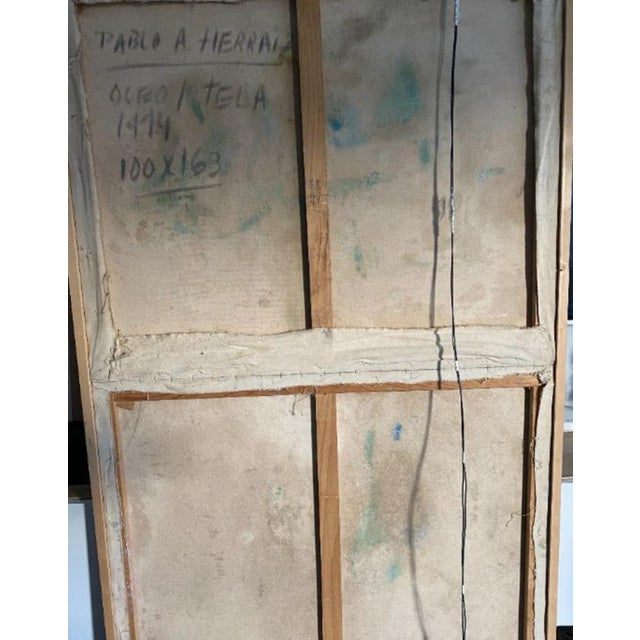Pablo Alonso Herraiz, Composition, 1994, Oil on Canvas For Sale - Image 3 of 7