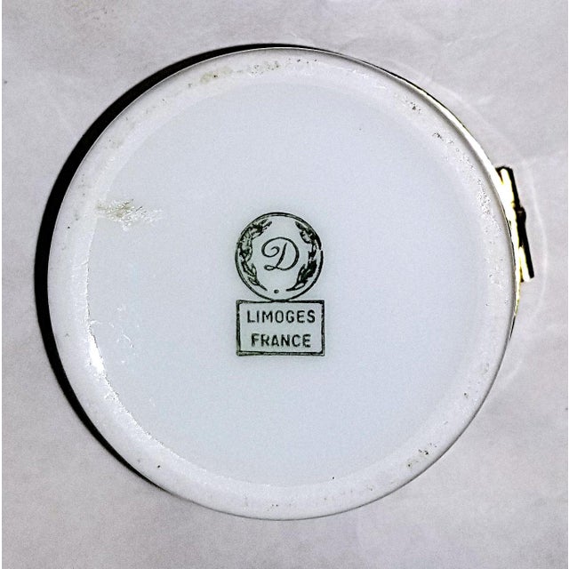 Limoges, France 1960s Limoges Porcelain Trinket Box For Sale - Image 4 of 4