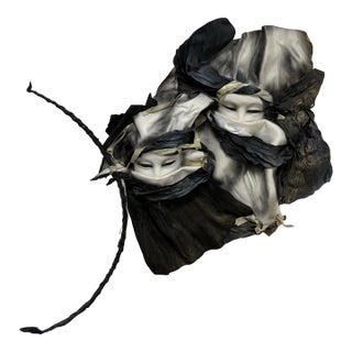 Dominique Caron Handmade Leather Art Mask For Sale