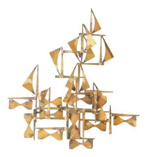 Mid Century Modern Brutalist William Bowie Bow Tie Sculpture