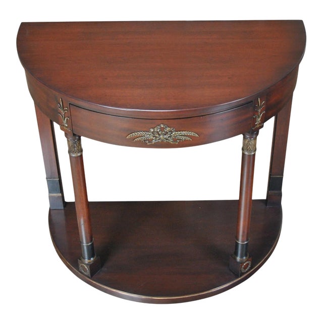 Kittinger Traditional Mahogany Console With Columns For Sale