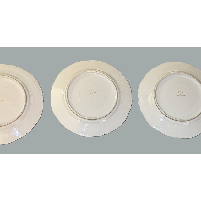 Antique French Le Rosey Dinner Plates, 1890, Set of 5 For Sale - Image 10 of 14