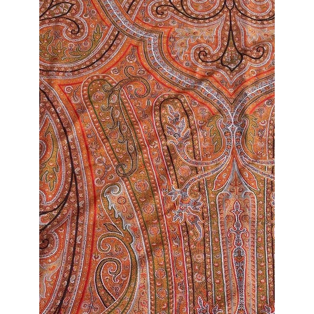 Textile Antique Long Kashmir Shawl, 1890s For Sale - Image 7 of 18