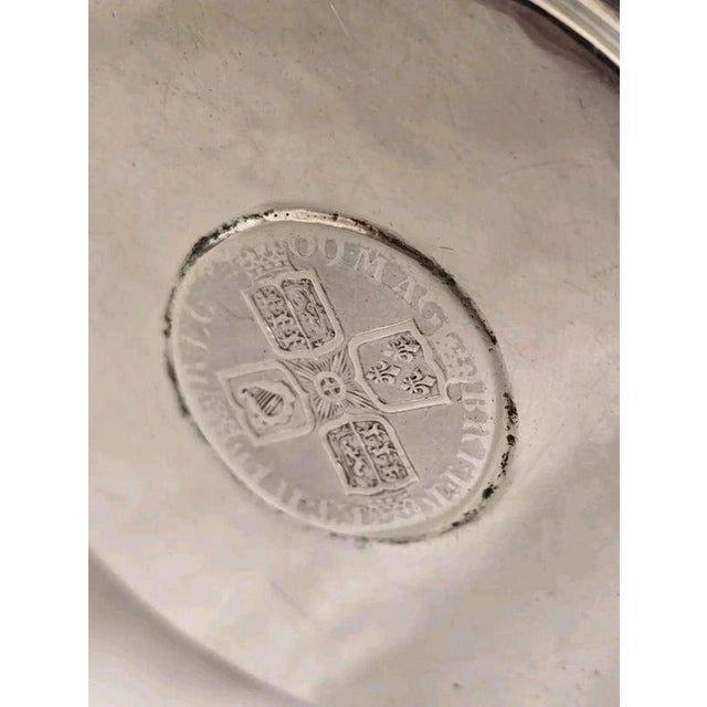 Antique Queen Anne Britannia Silver Porringer with 1709 Half Crown, 1709 For Sale - Image 16 of 18