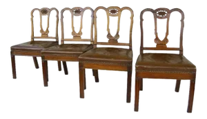 18th Century Italian Fruitwood Chairs - Set of 4