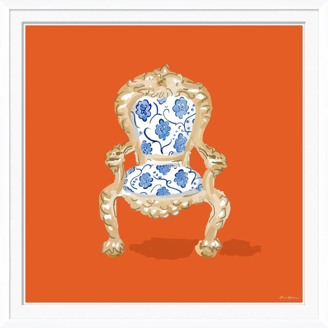 Palace Chair, Orange By Dana Gibson, Framed Art Print For Sale
