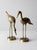 Mid Century Brass Cranes Figurines Pair For Sale - Image 9 of 12