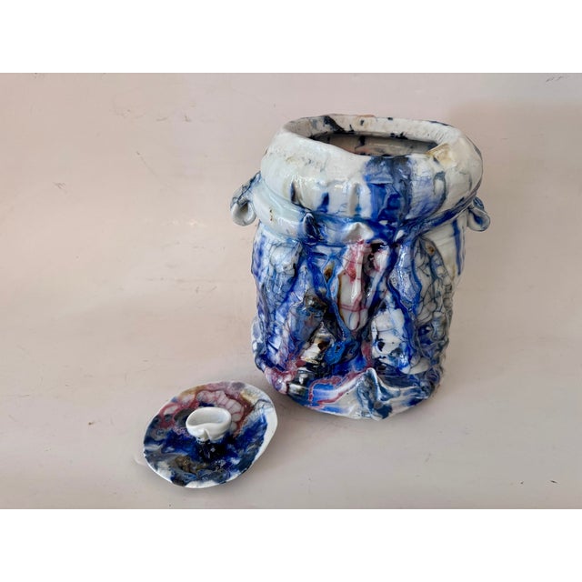 OFUKE URUSHI MIZUSASHI (TEA CEREMONY WATER JAR) by Kodai Ujiie, Japanese (b. 1990 - ) Porcelain, Ofuke Glaze, Urushi...