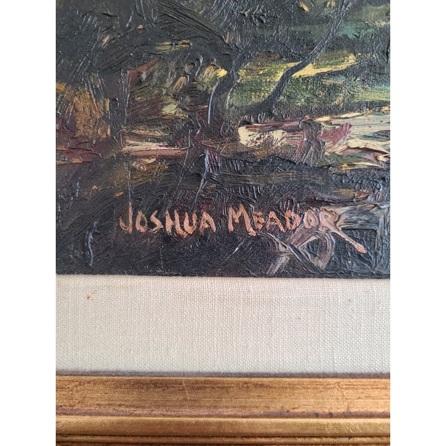 Joshua Meador Vintage Oil Painting Plein Air Rural California Landscape For Sale - Image 9 of 18