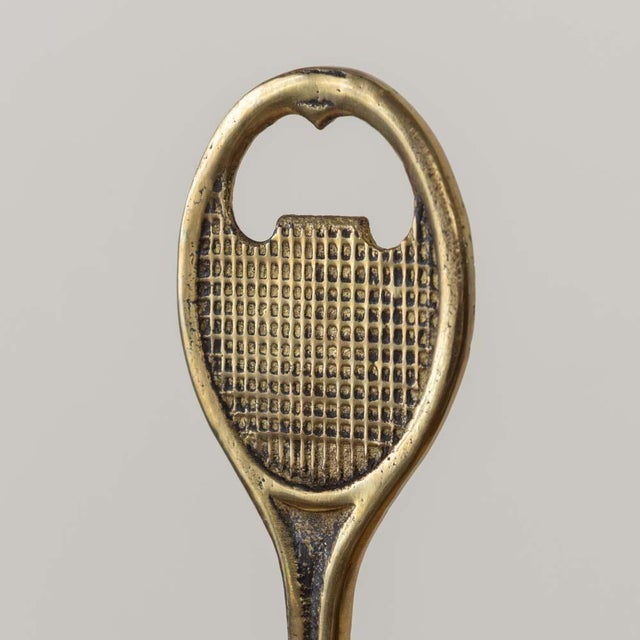 1950s 1950s French Brass Tennis Bottle Opener For Sale - Image 5 of 8