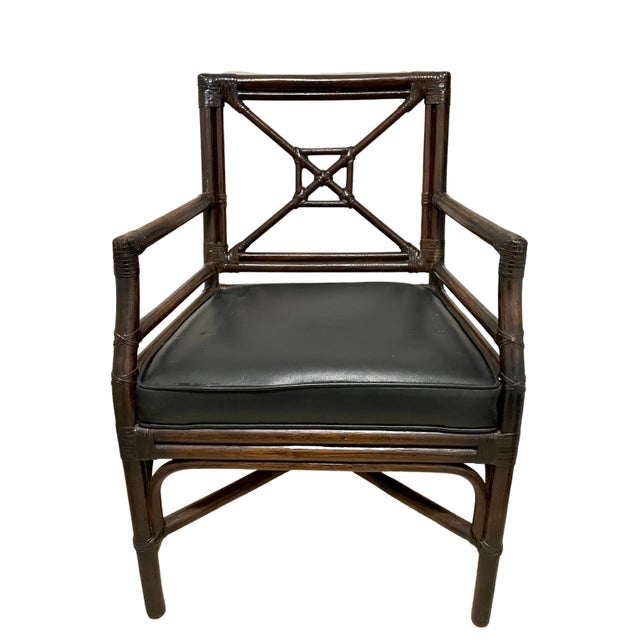 McGuire 1970s Pair of McGuire Target Back Chairs - Two Pairs Available For Sale - Image 4 of 8