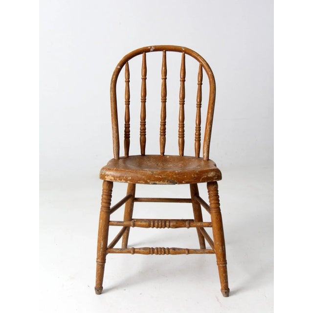 Farmhouse Antique Farmhouse Windsor Dining Chair For Sale - Image 3 of 9