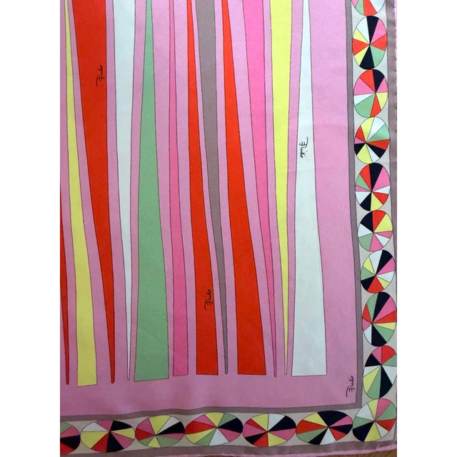 Pucci Geometric Multicolor Silk Scarf 2000 For Sale - Image 11 of 12