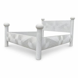 Pencil Reed Rattan Queen Bed Frame For Sale