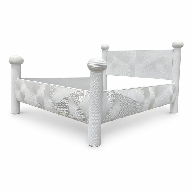 Pencil Reed Rattan Queen Bed Frame For Sale