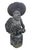 Vintage Hand-Carved Volcanic Stone Whimsical Monkey With Sombrero & Bananas Garden Statue For Sale - Image 4 of 12