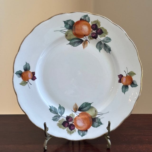 Farmhouse Vintage English Bone China Decorative Dessert Plate For Sale - Image 3 of 11