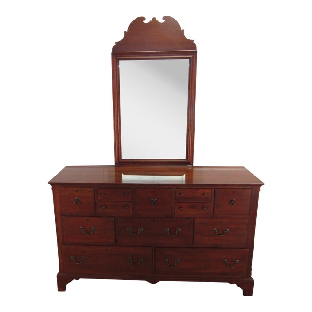 1990s Lexington Bob Timberlake Solid Cherry Dresser With Mirror For Sale