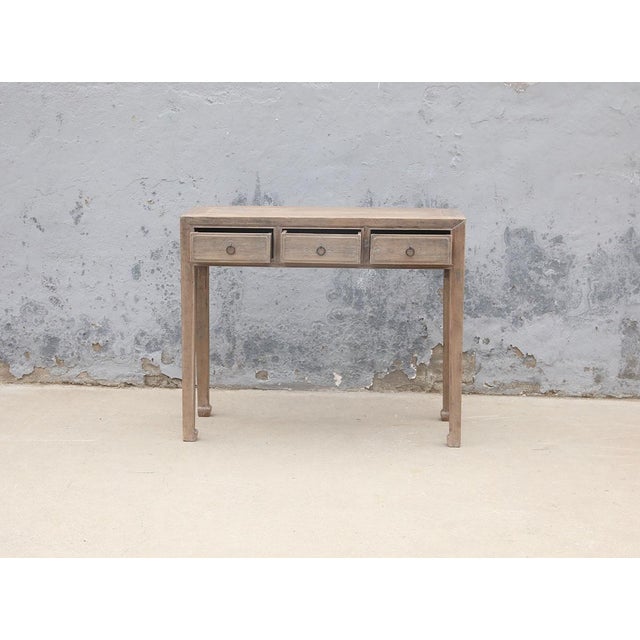 1900 - 1909 Antique Chinese Elm Hall Table For Sale - Image 5 of 5