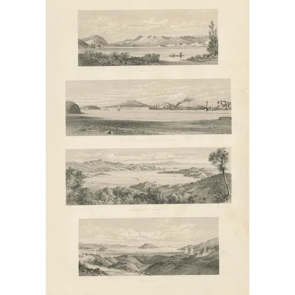 Kell, Illustration of Various Views of New Zealand, 1877, Print For Sale - Image 4 of 5