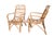 Tan Pr. Coastal Style Mid 20th Century Bamboo Rattan Lounge Chairs For Sale - Image 8 of 12