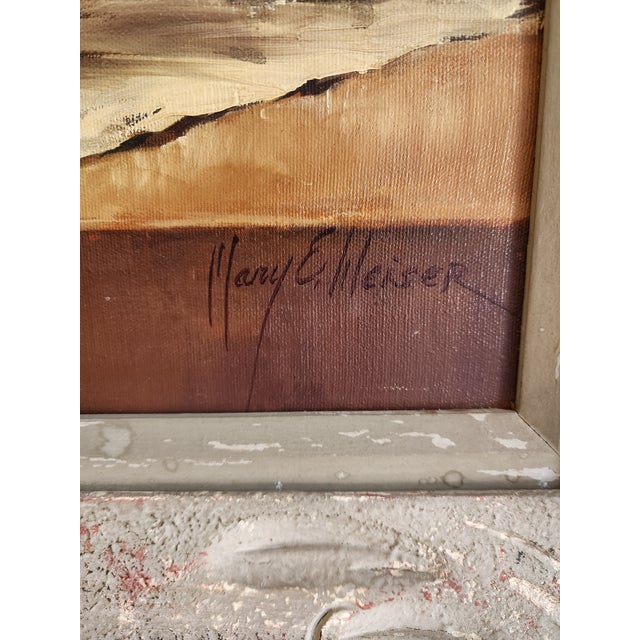 Mid Century Floral Still Life Oil Painting in Period Carved Frame For Sale - Image 9 of 16