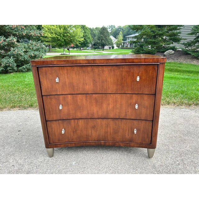 Vintage Drexel Heritage Walt Disney Signature Collection Bow-Front Mahogany Credenza | Hollywood Regency Art Moderne Chest...