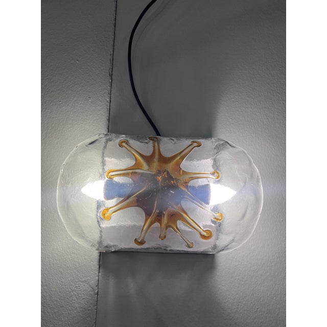 Murano Glass Wall Lamps, 1970s, Set of 2 For Sale - Image 4 of 6