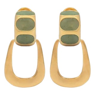 Aventurine Medium Dangle Earrings - Set of 2 For Sale