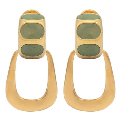 Aventurine Medium Dangle Earrings - Set of 2 For Sale