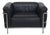 LC3 Chair in Black Leather by Le Corbusier, 2000s For Sale