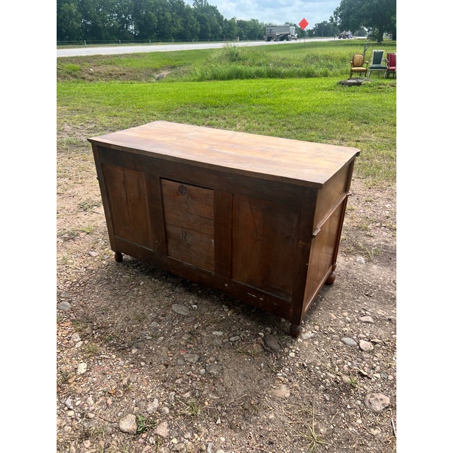 French French 19th Century Louis XVI Solid Walnut Commode For Sale - Image 3 of 12