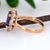 Metal 1.62ct Tanzanite & Diamond Ring in Solid 14k Gold – Emerald Cut 8×6mm For Sale - Image 7 of 7