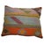 Pillow made from a vintage Turkish Kilim with cotton back. Zipper closure and foam insert provided. Measures: 16'' x 20''.